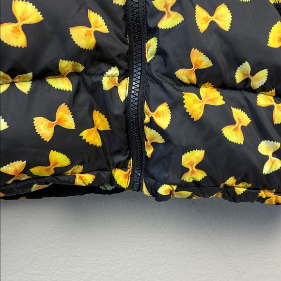 Rachel Antonoff Parker Pasta Puffer Coat Black/Yellow Jacket Anthropologie L - Picture 9 of 12